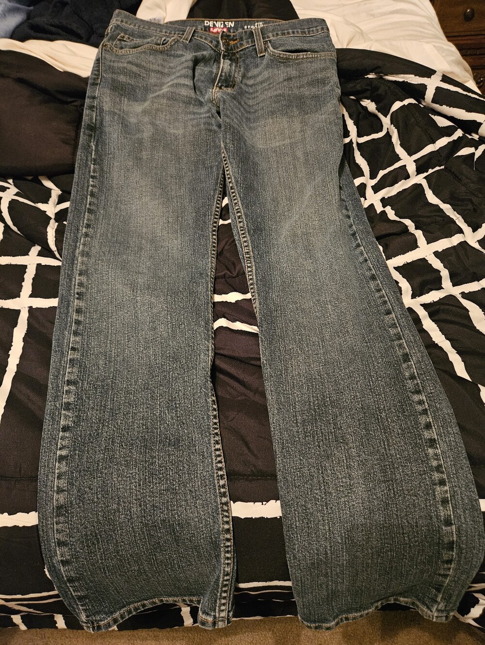 Denizen by Levi's 218 Straight Fit Jeans Men's 32x32 Dark Wash Stretch Denim